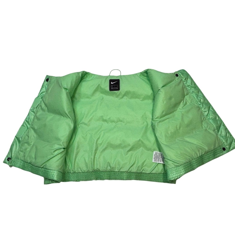 Nike City Ready Womens Cropped Puffer Vest Only Lime Green CJ4018-386 Size Small - Picture 3 of 7
